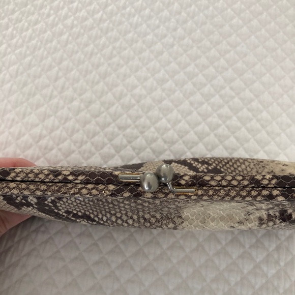 Cynthia Rowley Faux Snakeskin Clutch - Picture 3 of 5